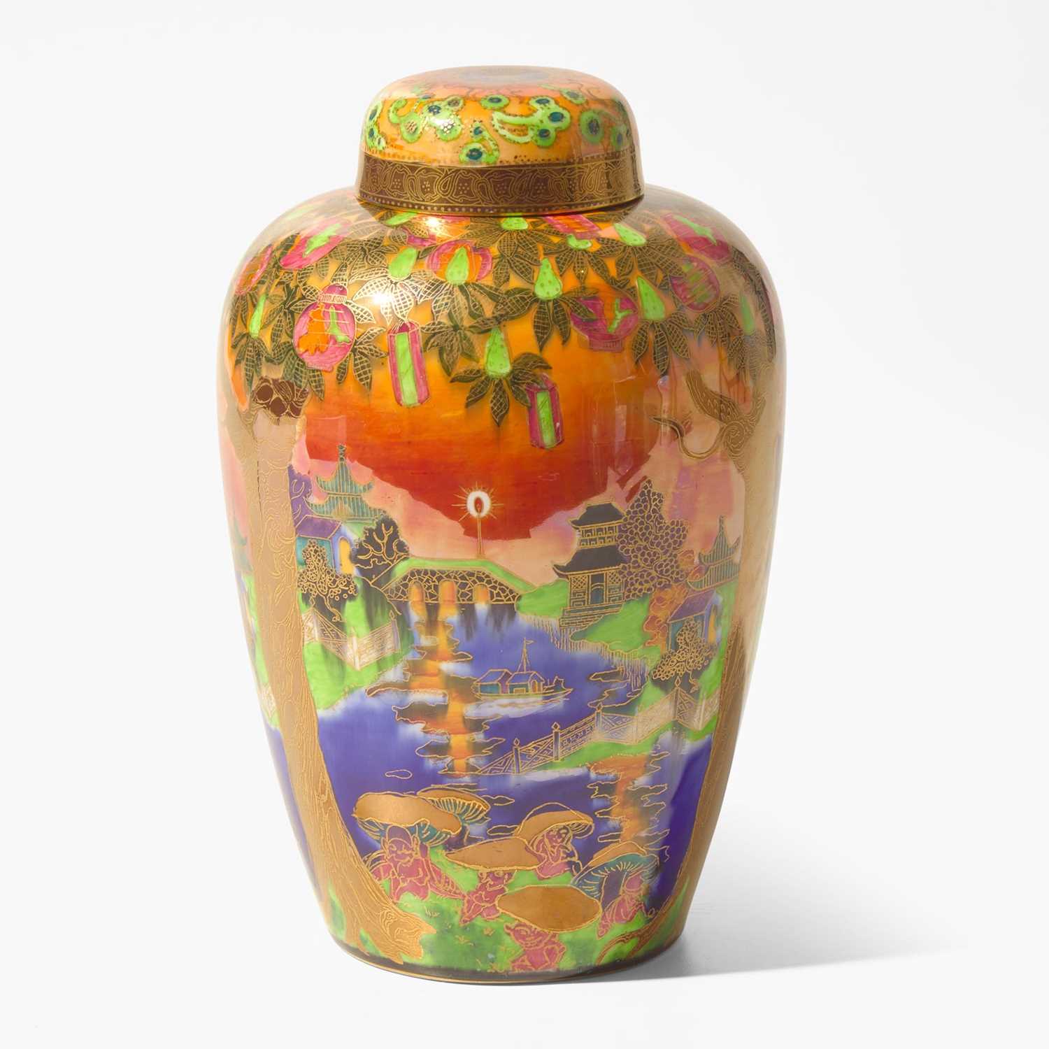 Lot 179 - A Wedgwood Tall Fairyland Lustre Covered Vase