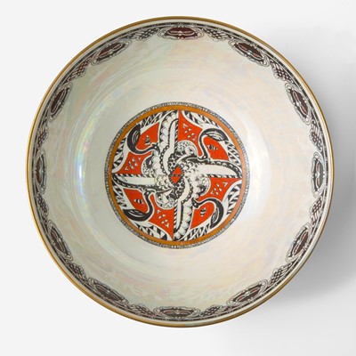 Lot 191 - A Wedgwood Daisy Makeig-Jones (1881-1945) Celtic Ornaments Lustreware Bowl