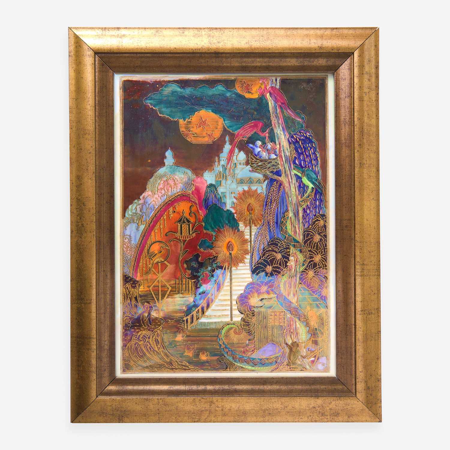 Lot 178 - A Wedgwood Fairyland Lustre "Torches" Plaque