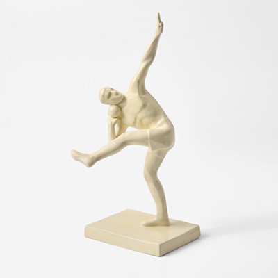 Lot 204 - A Wedgwood Queensware "Weight Thrower" Figure