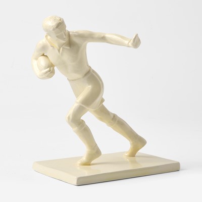 Lot 203 - A Wedgwood Queensware "Rugby Player" Figure