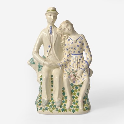 Lot 223 - A Wedgwood Arnold Machin (1911-1999) Designed "Country Lovers" Queensware Figural Group