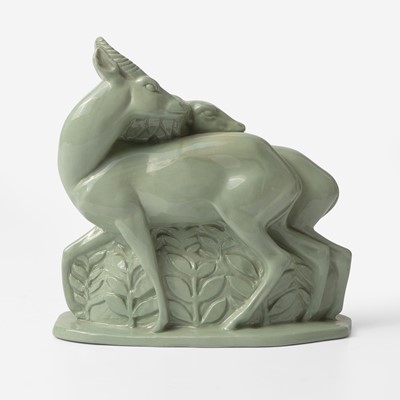 Lot 212 - A Wedgwood Solid Gray Queensware Figural Group, Modeled by John Skeaping (1901-1980)