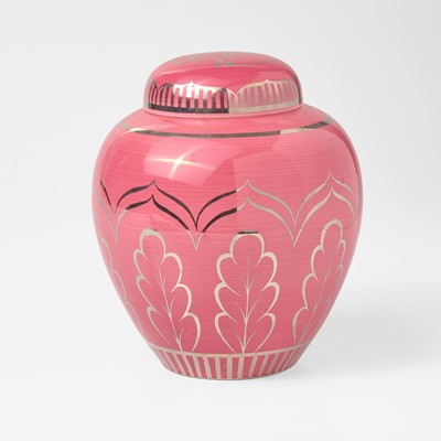 Lot 194 - A Wedgwood Pink-Glazed Veronese Ware Lidded Jar