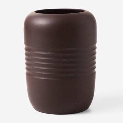 Lot 207 - A Wedgwood Keith Murray (1892-1981) Designed Bronzed Black Basalt Vase
