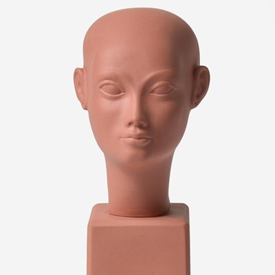 Lot 38 - A Wedgwood Terracotta Jasperware "Egyptian Head"