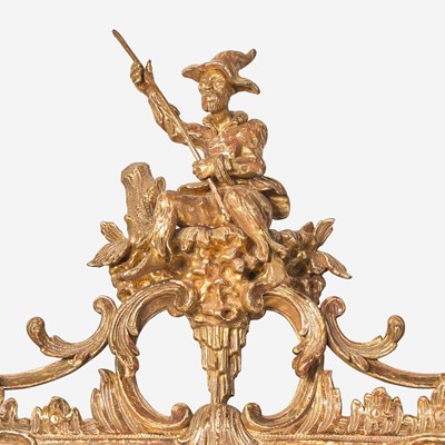 Lot 19 - A George III Chippendale carved giltwood looking glass in the Chinese taste