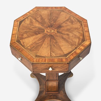 Lot 37 - A Regency octagonal inlaid mahogany and satinwood occasional table