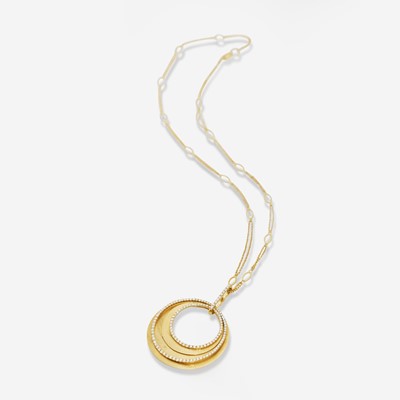 Lot 108 - A Gold and Diamond Necklace by Sophia