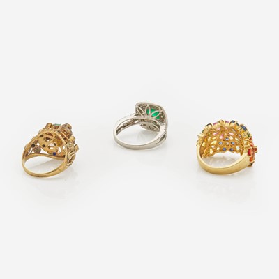 Lot 26 - A Collection of Gold and Gemstone Rings