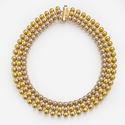 Lot 20 - A Two-Tone Gold Valentino Necklace