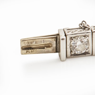Lot 1 - An Art Deco Diamond and Platinum Bracelet