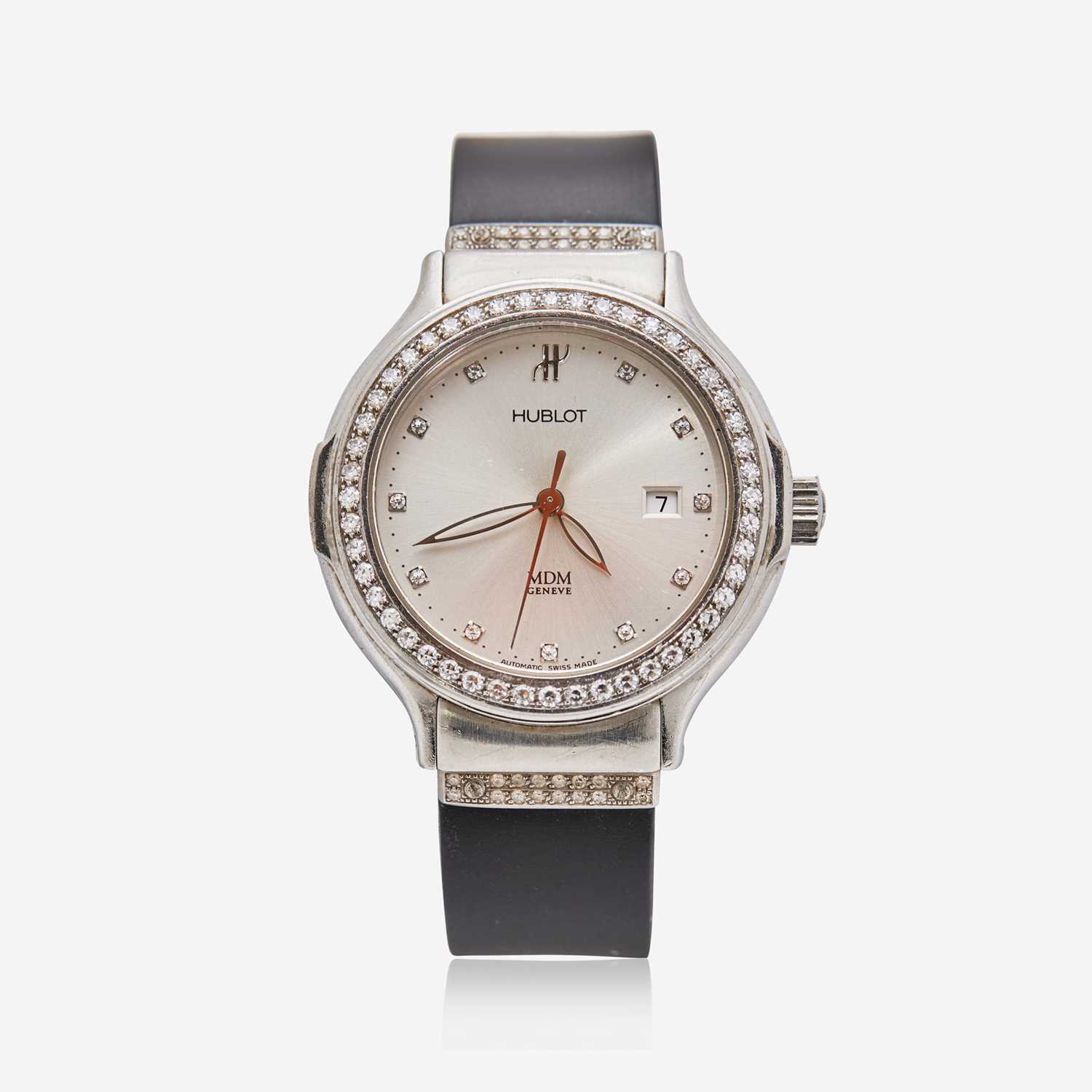 Lot 65 - A Ladies Automatic Hublot Diamond Watch