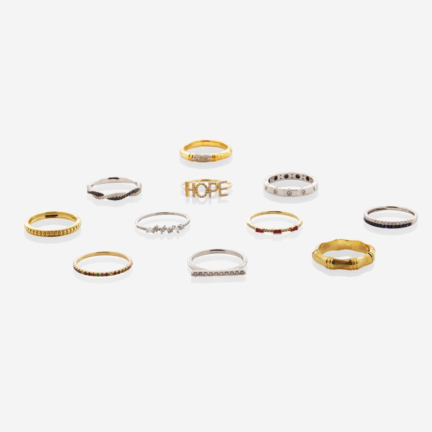 Lot 44 - A Miscellaneous Collection of Gold Rings