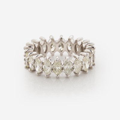 Lot 58 - A Diamond and 18K White Gold Eternity Band