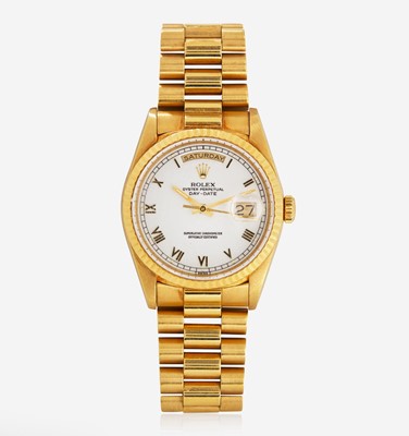 Lot 58 - A Men's 18K Yellow Gold Rolex Oyster Perpetual Day-Date