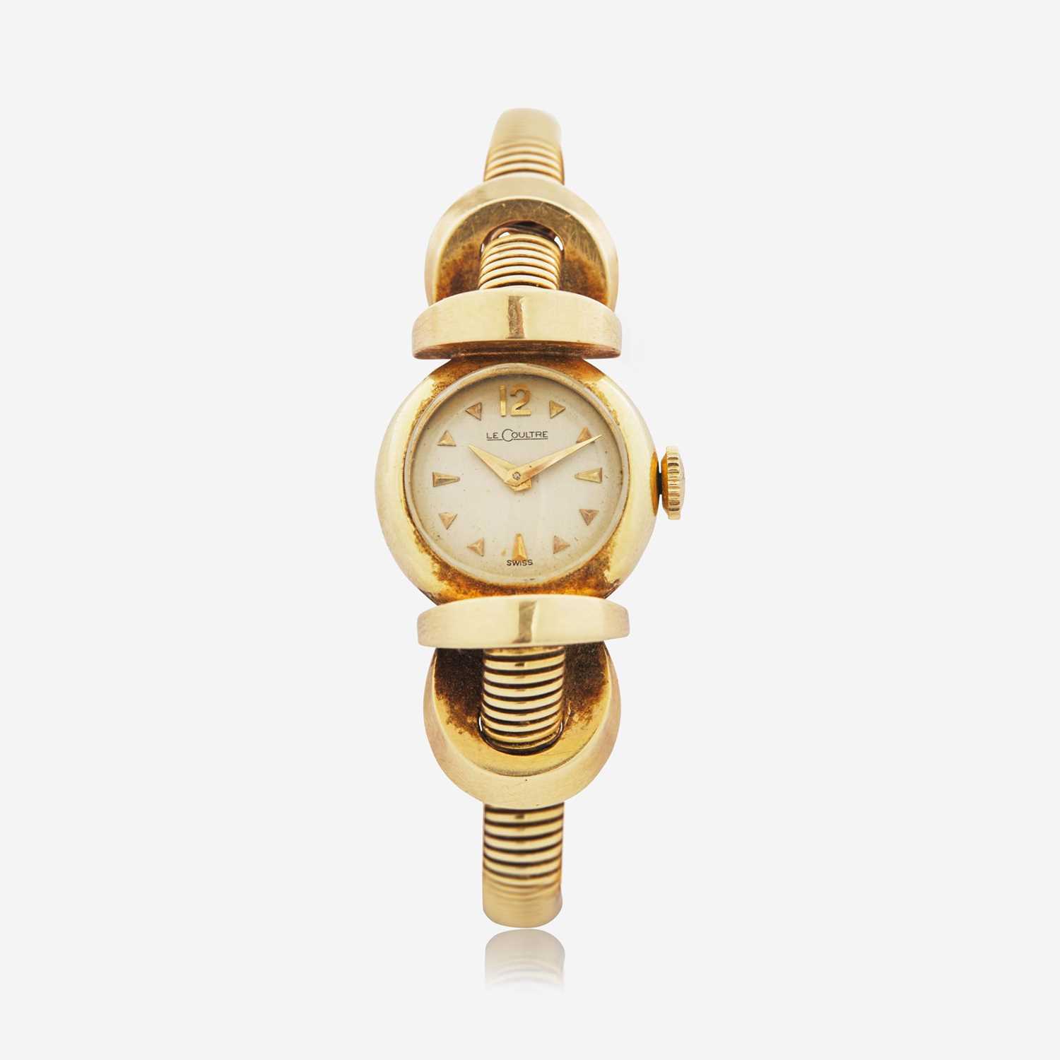 Lot 54 - A Ladies 14K Yellow Gold LeCoultre Watch