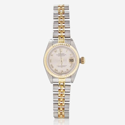 Lot 57 - A Two-Tone Ladies Rolex Oyster Perpetual Datejust Watch