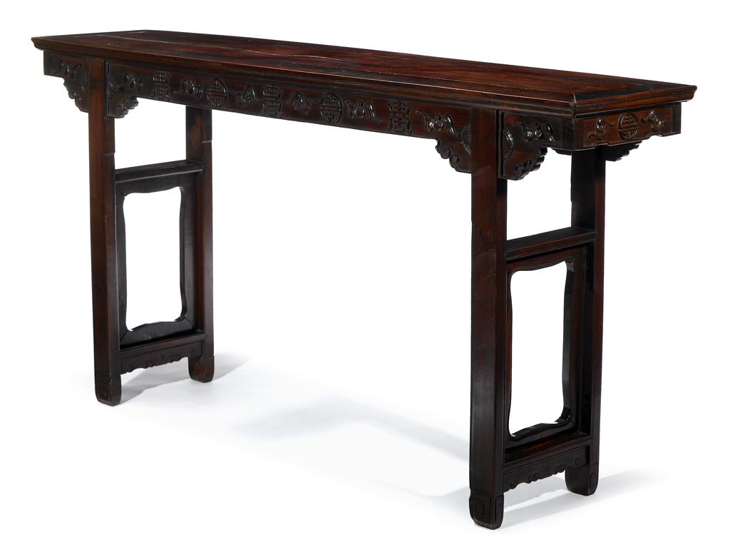 Lot 106 - Large Chinese carved hongmu altar table