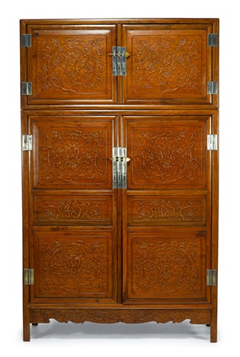 Lot 79 - Chinese huanghuali compound cabinet