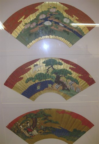 Lot 64A - Four Chinese painted fans