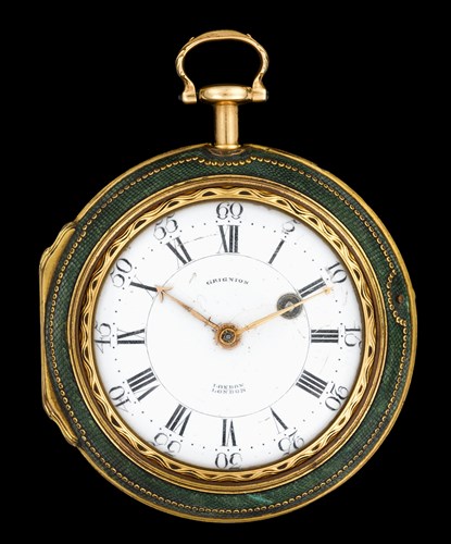 Lot 11 - 18 karat yellow gold pear case quarter repeater pocket watch, Thomas Grignion