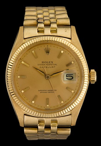 Lot 43 - Gentleman's 18 karat yellow gold chronograph wristwatch, Rolex