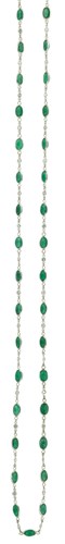 Lot 59 - Platinum emerald and diamond necklace