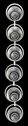 Lot 69 - Sterling silver circle link bracelet, Birger Haglund