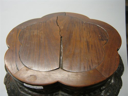 Lot 20 - Chinese hardwood drum stool
