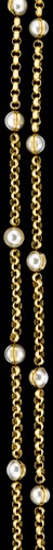 Lot 72 - 18 karat yellow gold and pearl necklace, Le Gi