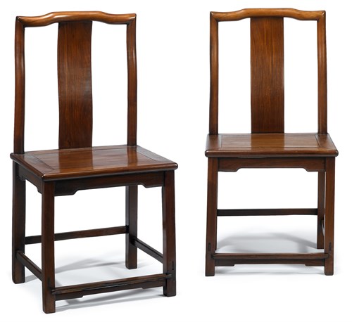 Lot 52 - Pair of Chinese hardwood chairs