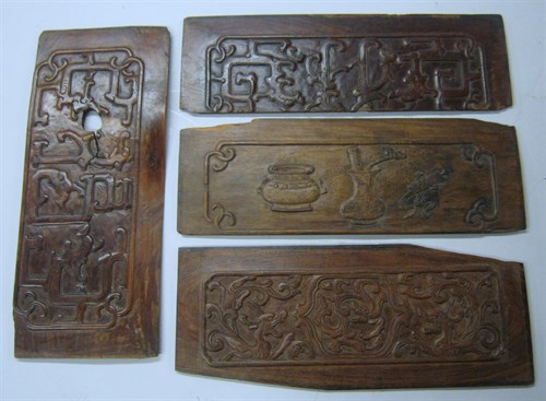 Lot 2 - Four Chinese huanghuali panels