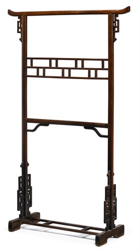 Lot 1 - Chinese huanghuali and hardwood garment rack