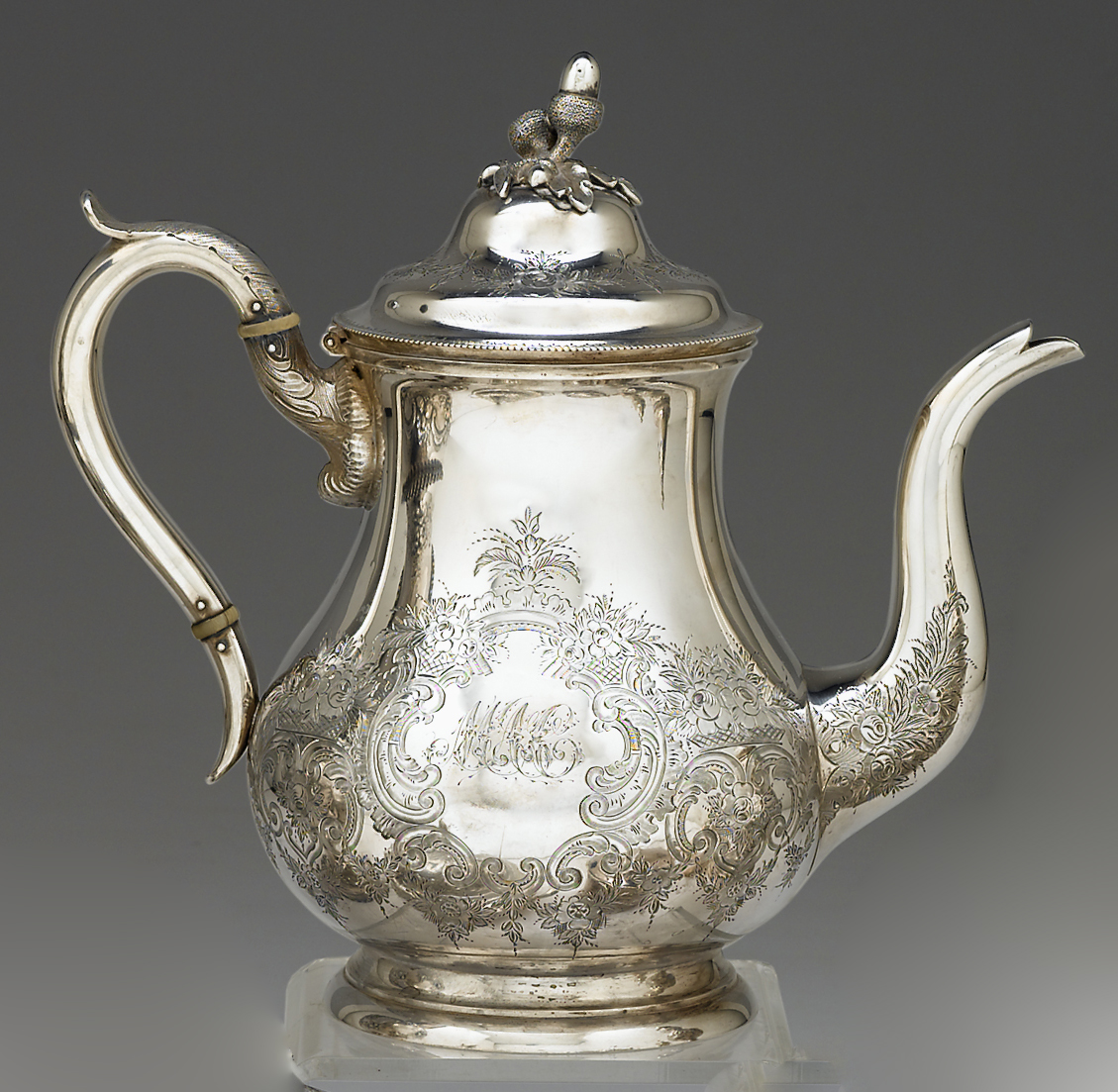 Lot 23 - Silver teapot