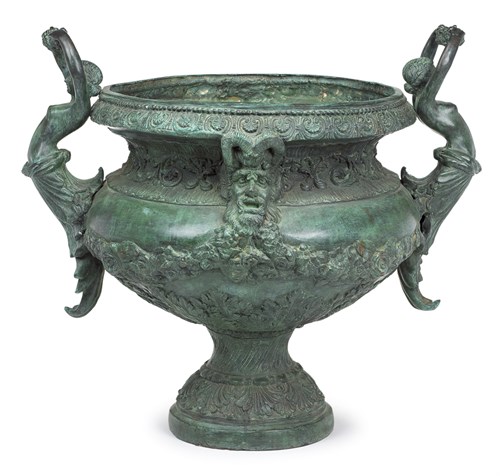 Lot 24 - Renaissance style bronze urn