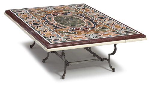 Lot 85 - Large Italian pietra dura marble tabletop