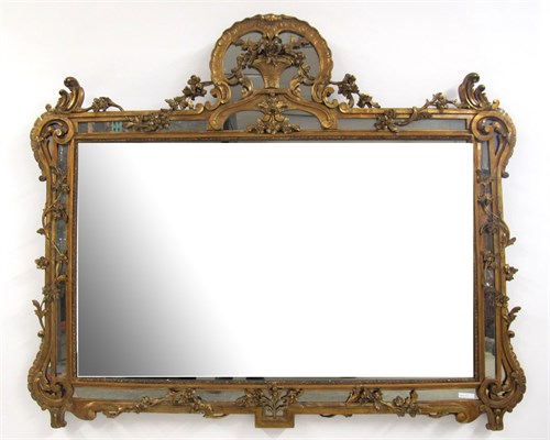 Lot 71 - George II style giltwood mirror