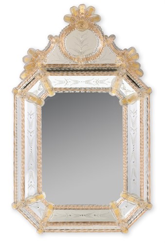 Lot 26 - Two Venetian etched glass mirrors