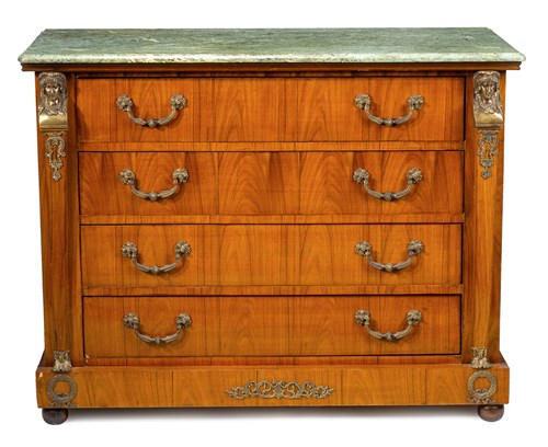 Lot 50 - Empire style marble top commode