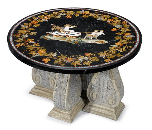 Lot 90A - Italian pietra dura marble center table