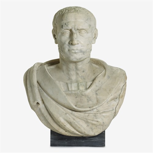 Lot 8 - Italian marble bust of a Roman senator