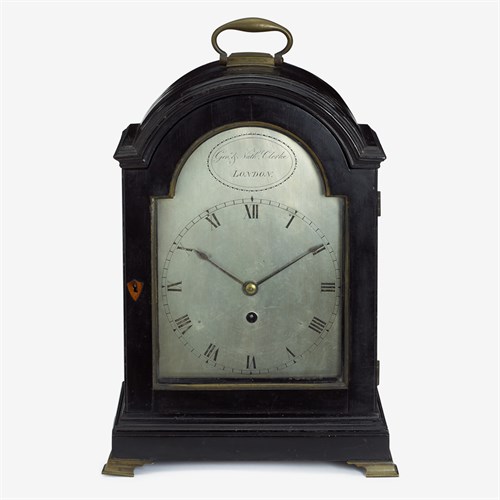 Lot 17 - George III ebonized bracket clock