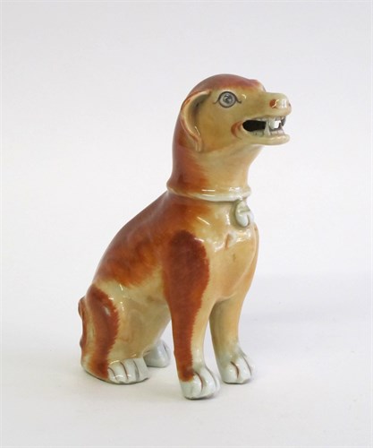 Lot 48 - Chinese export porcelain model of a hound
