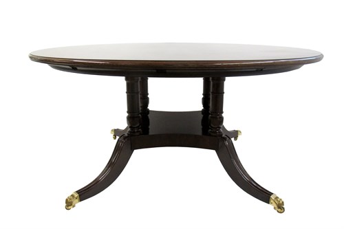 Lot 156 - Regency style flame mahogany circular dining table
