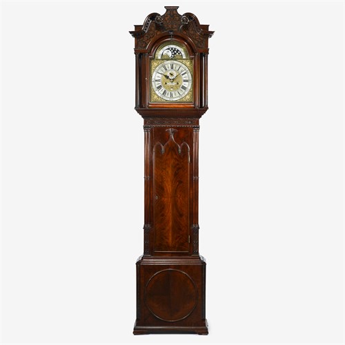 Lot 146 - Fine George III mahogany tall case clock