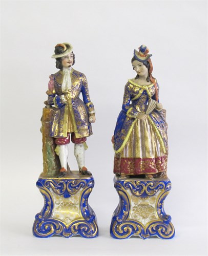 Lot 58 - Pair of Continental porcelain figures