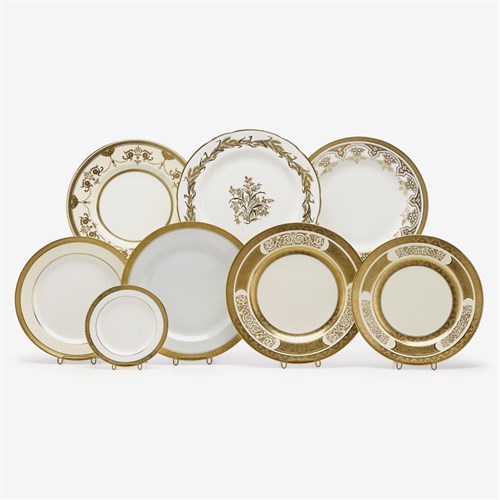 Lot 170A - Collection of English gilt decorated porcelain plates