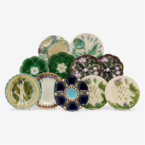 Lot 98 - Minton majolica oyster plate