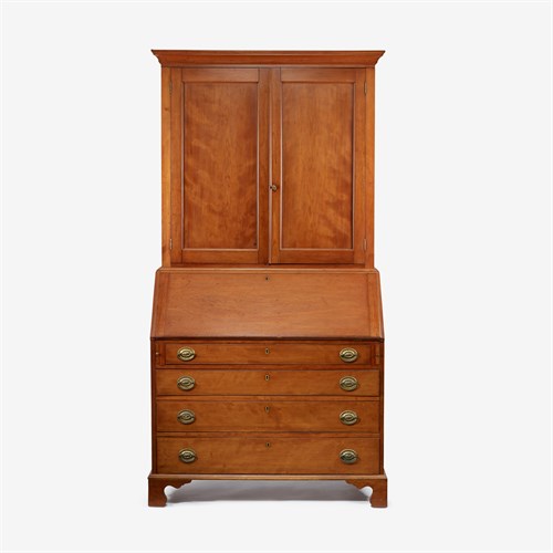 Lot 100A - Federal cherrywood desk-and-bookcase
